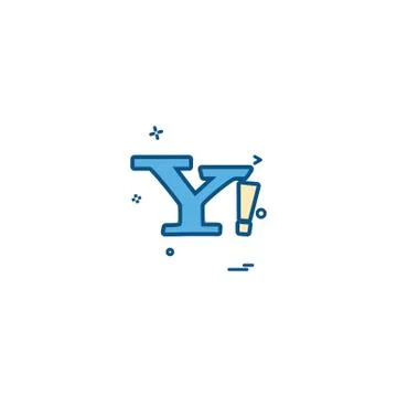 Yahoo mail icon design vector Stock Illustration