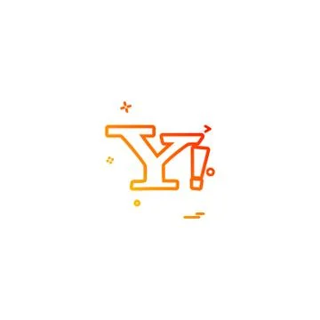 Yahoo mail icon design vector Stock Illustration