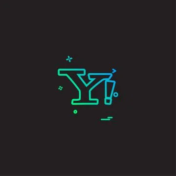 Yahoo mail icon design vector Stock Illustration