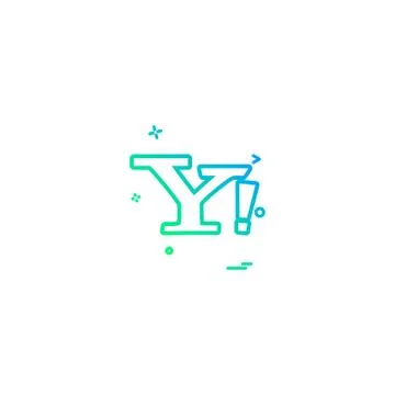 Yahoo mail icon design vector Stock Illustration