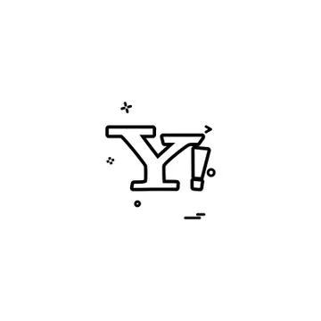 Yahoo mail icon design vector Stock Illustration