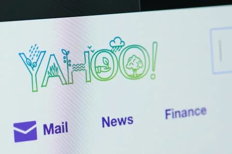 Yahoo services home page Stock-Fotos