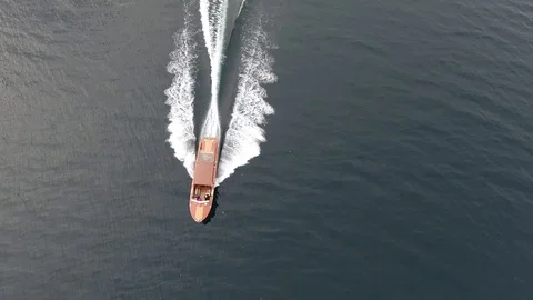 Yaht on Lake Como, Italy Stock Footage 117631202
