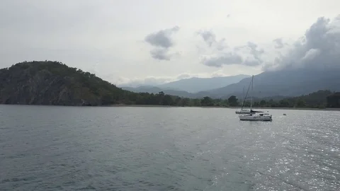 Yahts in sea Stock Footage 81105744