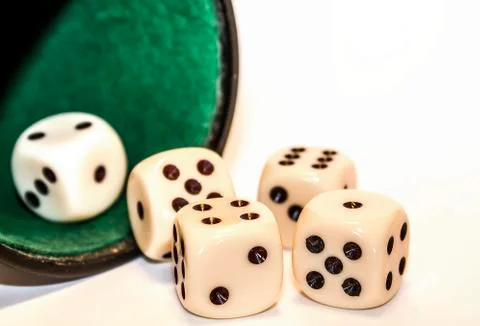 Yahtzee dices Stock Photos