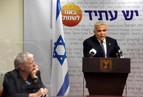 Yair Lapid Makes A Statement In The Knesset In Jerusalem, Israel - 31 May 2021 Stock Photos