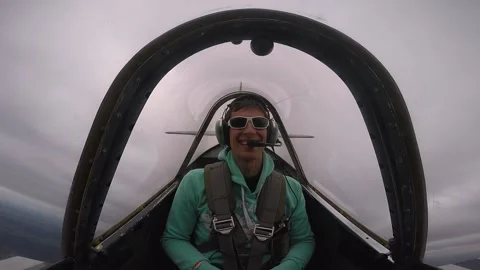 Yak-52 extreme piloting Stock Footage 197405785