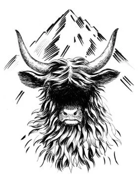 Yak bull Stock Illustration