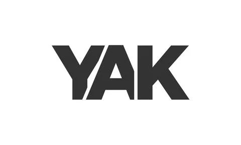 YAK logo design template with strong and modern bold text. Initial based ve.. Stock Illustration