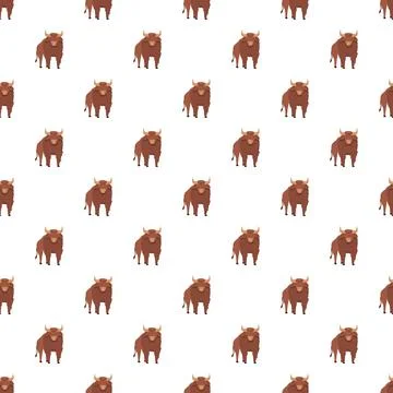 Yak pattern representing animal husbandry and farming background Stock Illustration