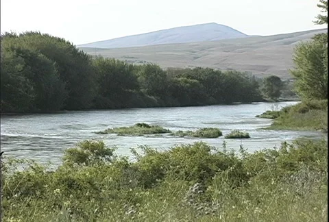 Yakima river Eastern Washington Stock Footage 987302