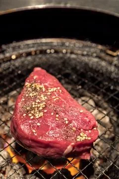Yakiniku beef grilled Stock Photos