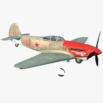 Yakovlev Yak-9 Soviet World War II Fighter 3D Model
