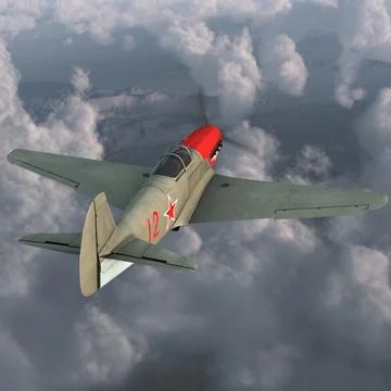 Yakovlev Yak-9 Soviet World War II Fighter ~ 3D Model #91480378