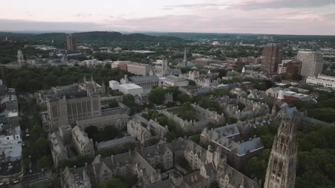 Yale University on an overcast day Stock Footage 339642915