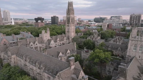 Yale University on an overcast day Stock Footage 339643140