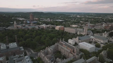 Yale University on an overcast day Stock Footage 339643574