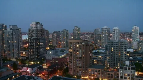 Yaletown twilight 库存影片 139702