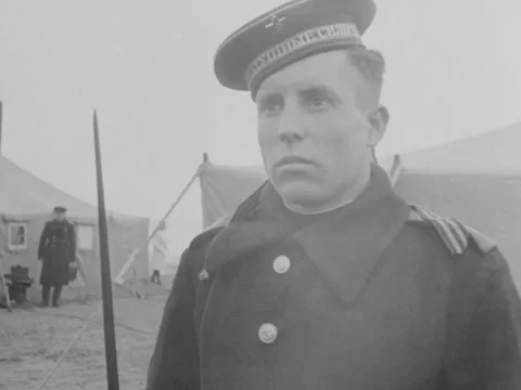 Yalta - 1945: Soviet guard Stock Footage 221385089