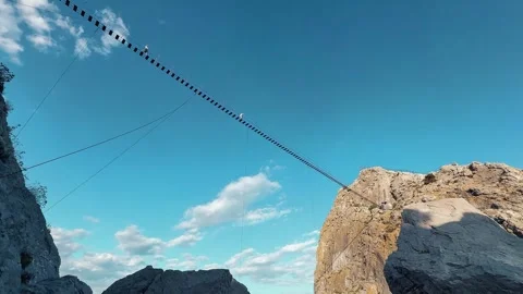 Yalta Cliff Walk Stock Footage 313109494