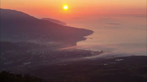 Yalta sunrise Stock Footage 48868332