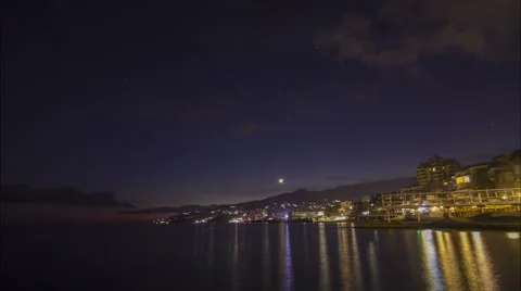 Yalta time lapse,  in the dusk Stock Footage 58599210
