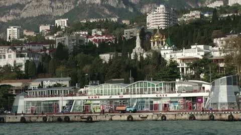 Yalta Waterfront Stock Footage 10711345