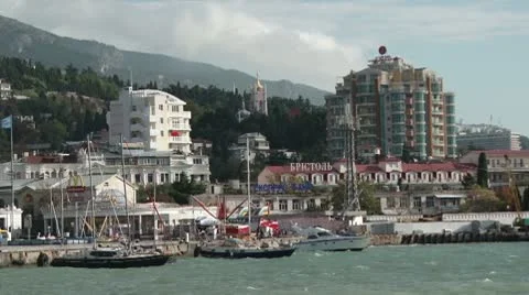 Yalta Waterfront Stock Footage 10711437