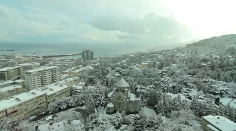 Yalta winter Stock Footage 49389850