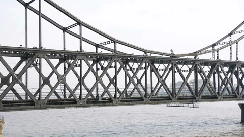 Yalu River Bridge Stock-Footage 85686185
