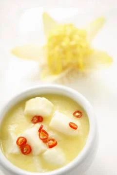 Yam soup Stock Photos