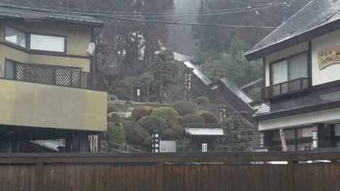 Yamadera rain town 動画素材 148269409