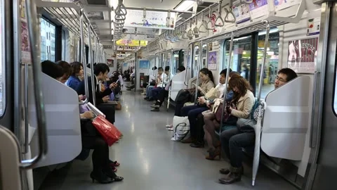 Yamanote/Line 14 Train Stock Footage 203802642