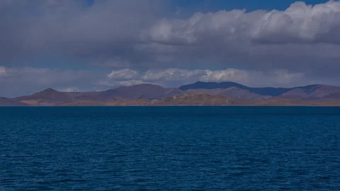 Yamdrok Lake Delay Stock Footage 327491782