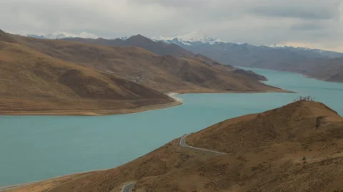 Yamdrok Lake Stock Footage 167992202