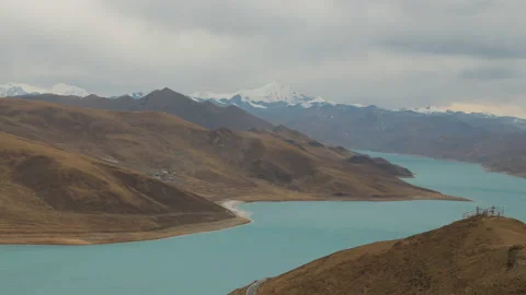 Yamdrok Lake Stock Footage 167992289