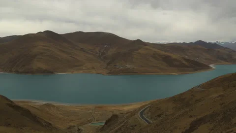 Yamdrok Lake Stock Footage 167992728