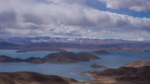 Yamdrok Lake Stock Footage 327493969