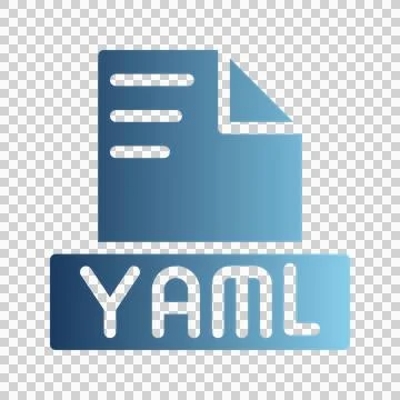 Yaml document file text icons, with stylish gradient fill.  Stock Illustration