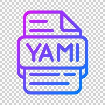 Yaml document format file type icon. gradient icons Illustrazione stock