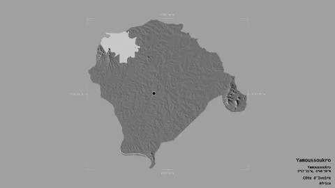 Yamoussoukro - Cote d'Ivoire. Bounding box. Bilevel イラスト素材
