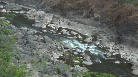 Yamuna river flowing through the valley of Yamunotri &amp; Uttarkashi. Video stock 278544869