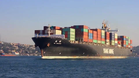 YANG MINGs Container Ship Stock Footage 30462413