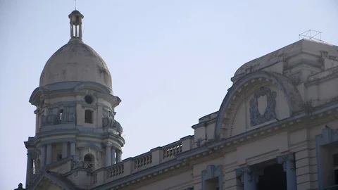 Yangon British Architecture Dome. Yangon colonial heritage Stock Footage 114826539