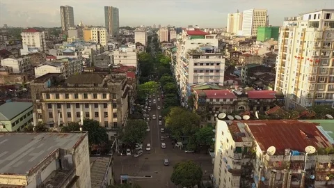 Yangon City Stockbeeldmateriaal 81509775