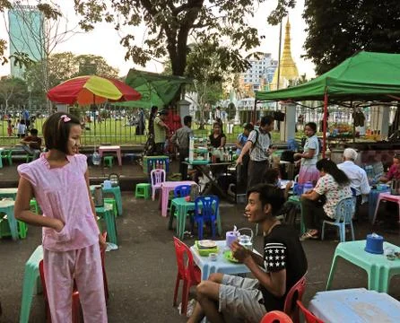 Yangon Market,Myanmar,Burma Stock Photos