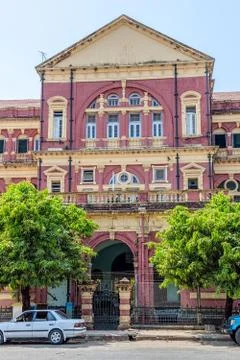 Yangon old building Stock Photos