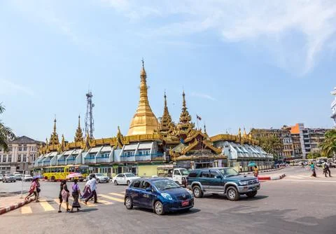 Yangon old building Stock Photos