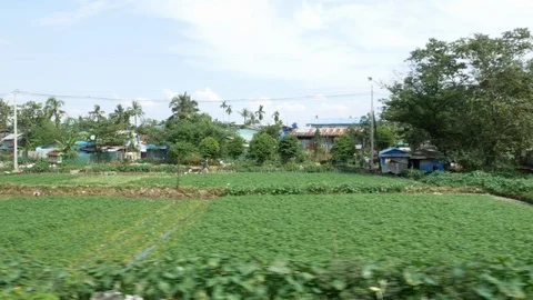 Yangon periphery camera car, Burma, Asia in 4K Stock Footage 94708070
