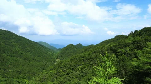 Yangshimu Mountains time lapse Stock Footage 168089677